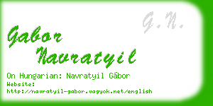 gabor navratyil business card